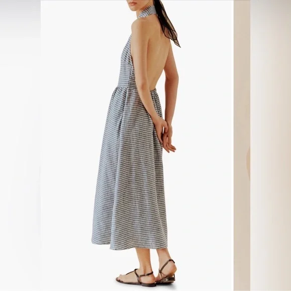 Reformation linen halter dress - Picture 2 of 4